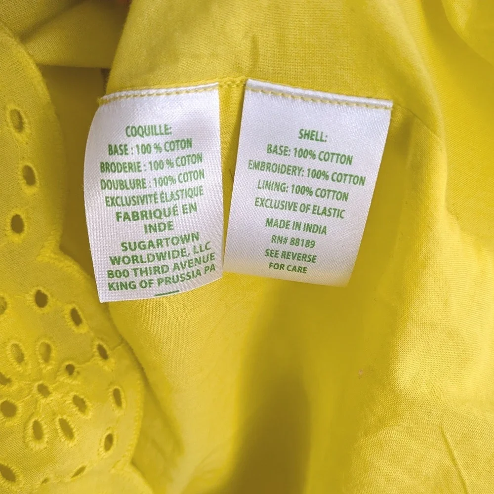 Lilly Pulitzer Asteria Dress Resort Yellow Daisy Dreams Eyelet Size 0 NWT $238 - Picture 7 of 12